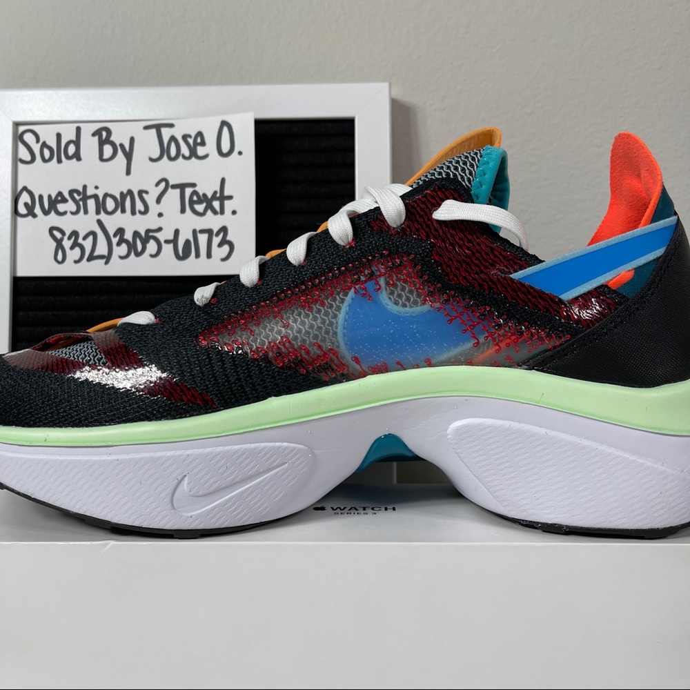 NIKE N110 D/MS/X DIMSIX MENS RUNNING SHOES SIZE 9 BLACK MULTICOLOR NEW - Picture 8 of 10